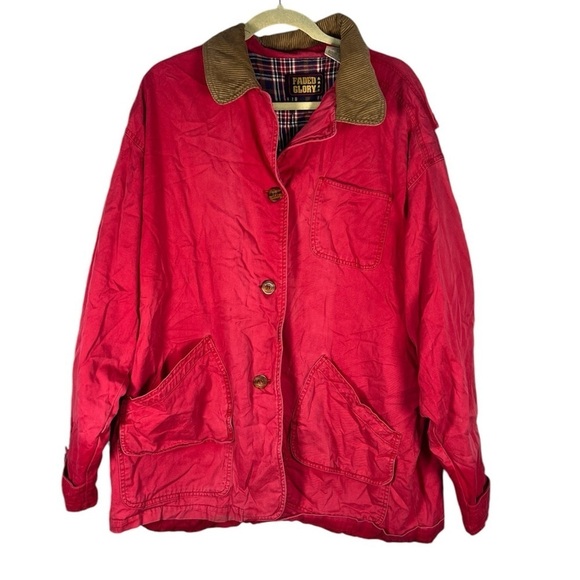 Vintage Faded Glory Pink Barn Shacket XL - Picture 1 of 7
